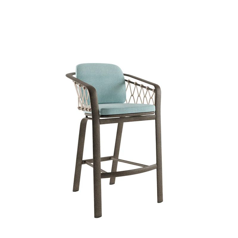 Custom Made Durable Aluminum Rope Bar Stool wholesale outdoor furniture